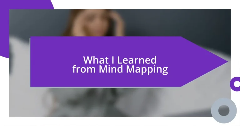 What I Learned from Mind Mapping